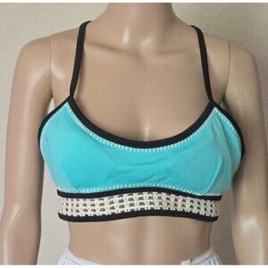 Victoria's Secret Light green The Surf Crochet Bralette Swim Top size L
